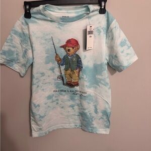 Polo by Ralph Lauren Kids Aqua Tie-Dye Bear T-Shirt